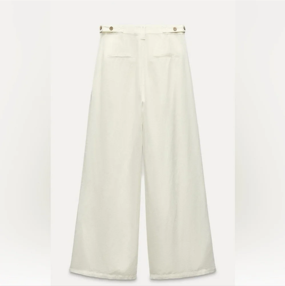 ❌️SOLD❌️WIDE LEG LINEN PANTS SIZE XS - Picture 5 of 6